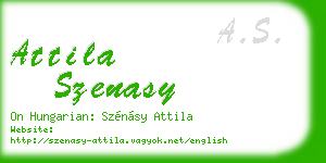 attila szenasy business card
